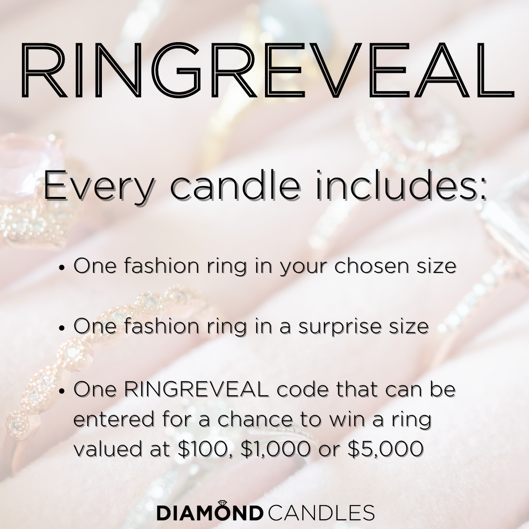 Diamond Candles - each candle burns down to reveal a ring that